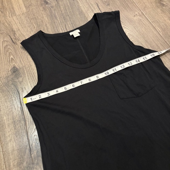 J. Crew Sleeveless T shirt Shift Dress XS Black Summer Minimalist Classic Comfy - Picture 11 of 12